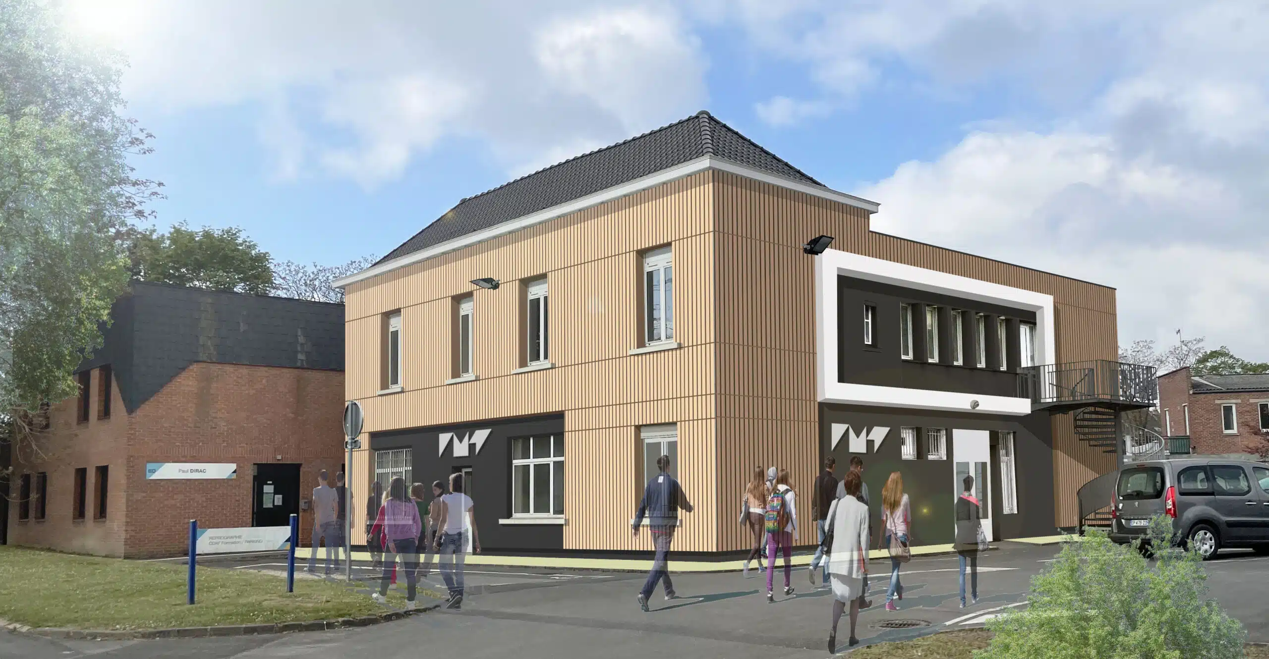 Image d'un bâtiment suite à l'amélioration du batiment DIRAC à douai dans le 59